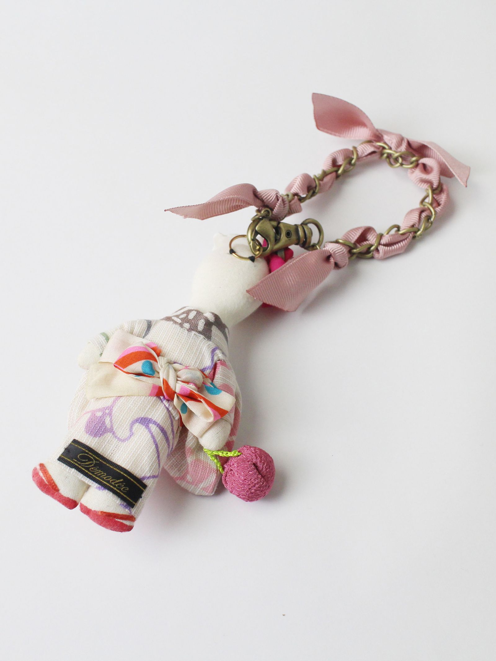 浴衣 ドールチャーム - YUKATA SHERBY  WHITE × PINK