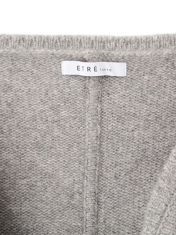 レイヤードニットラップスカート  (GREY)