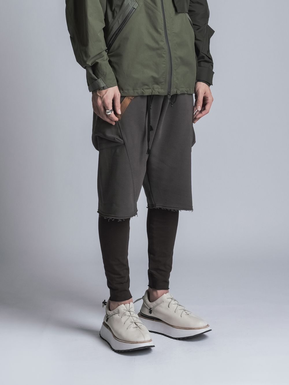 スウェットショーツ -  B/GREY