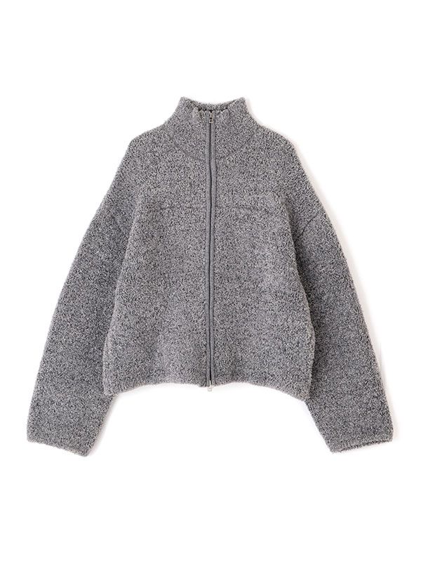 ボンディングニットフリースブルゾン （GREY)