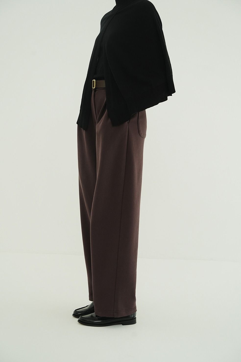 2タックスウェットパンツ - TWO TUCK SWEAT PANTS (BROWN)