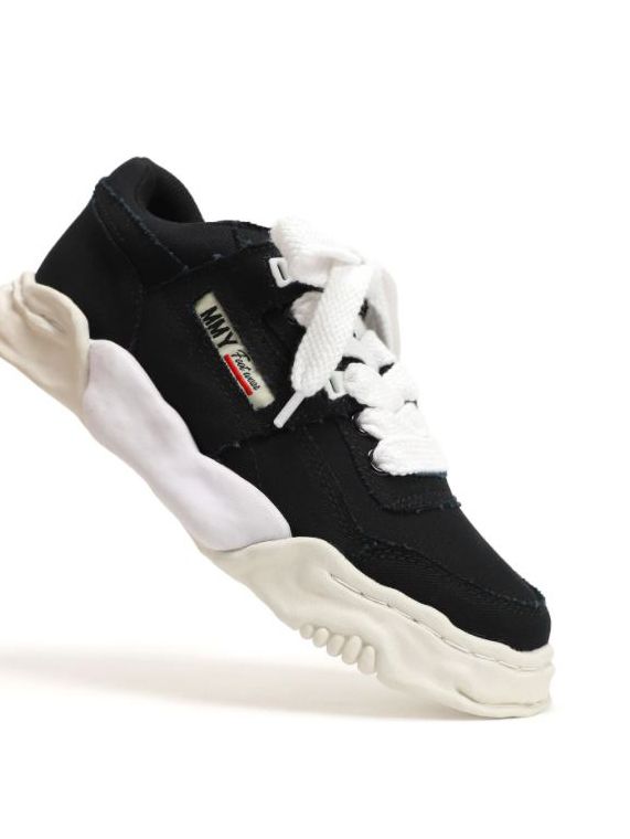 "PARKER" OG Sole Canvas Low-top Sneaker - BLACK - 08FW704