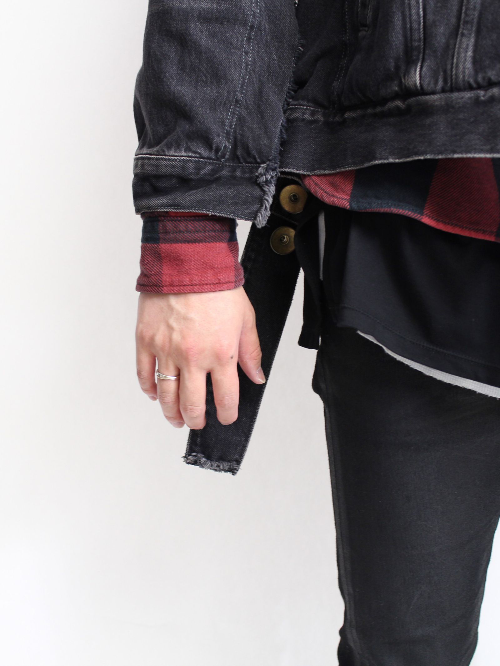 デニム×シャツ ドッキングブルゾン - Shirt Docking Blouson