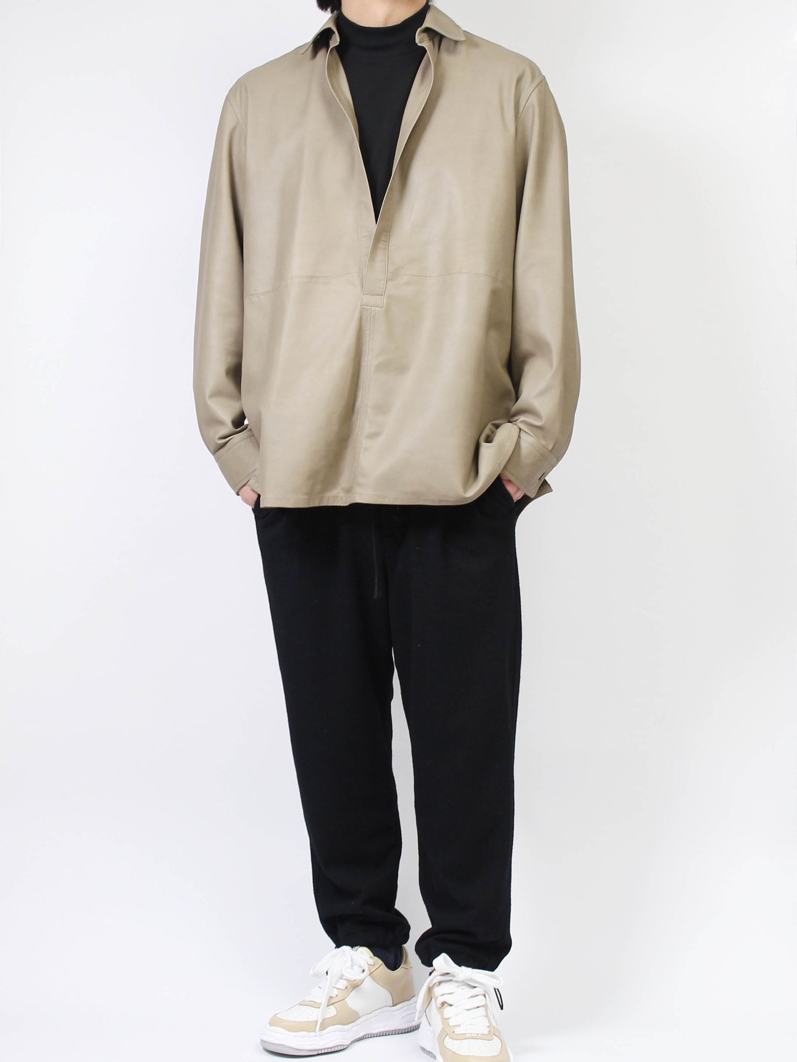 SEVEN BY SEVEN / LETHAER PULLOVER SHIRTS Goat leather セブンバイ