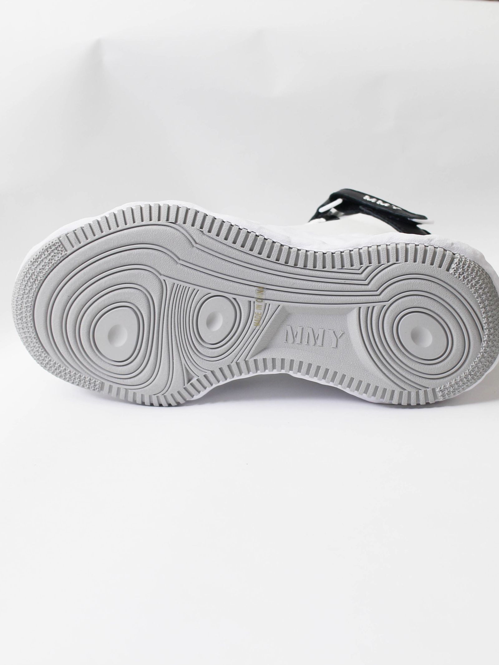 "WAYNE" OG Sole LEATHER High-top Sneaker - BLACK×WHITE