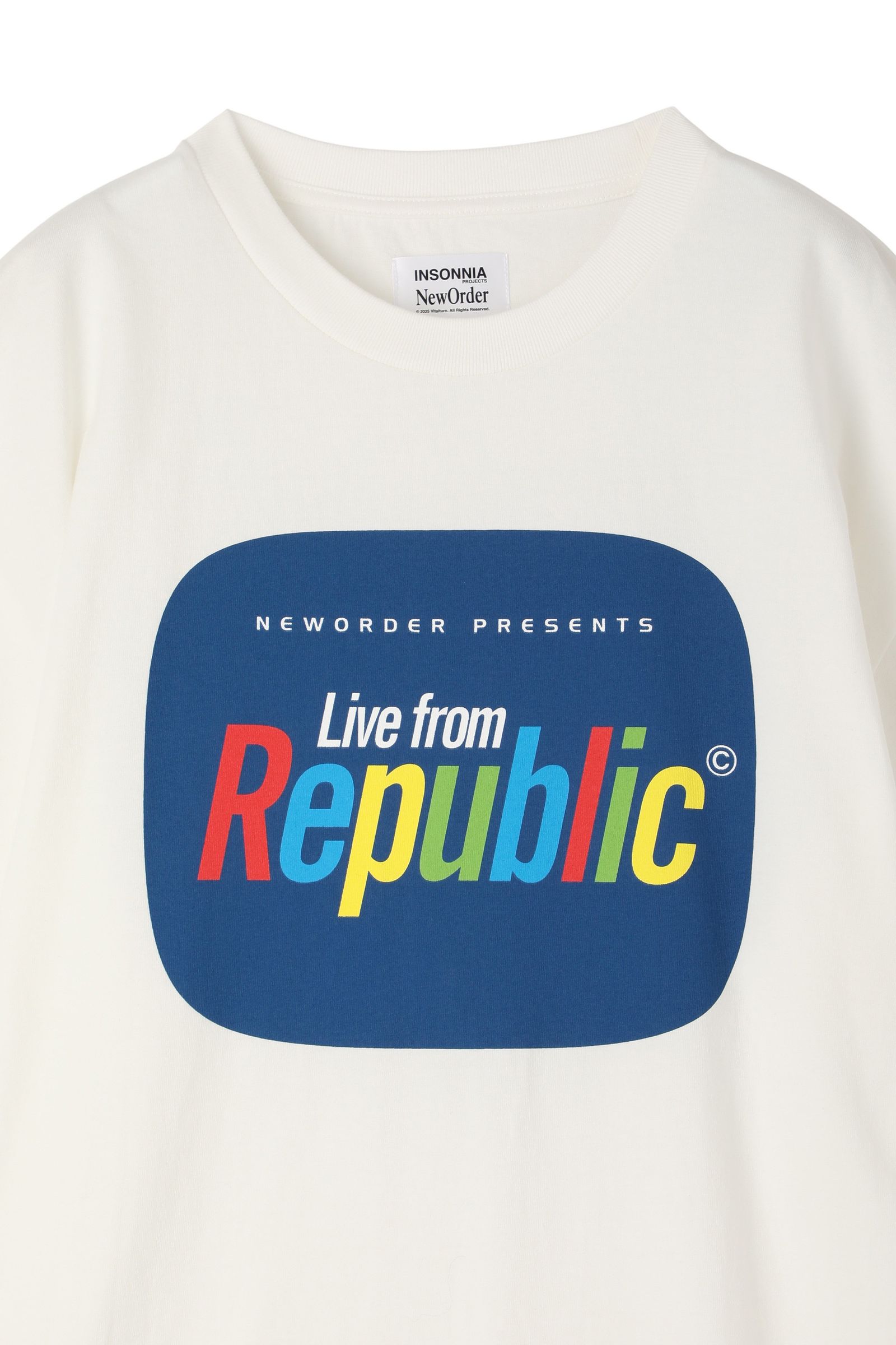 × NEW ORDER LIVE FROM REPUBLIC TEE (WHITE) - プリントティーシャツ