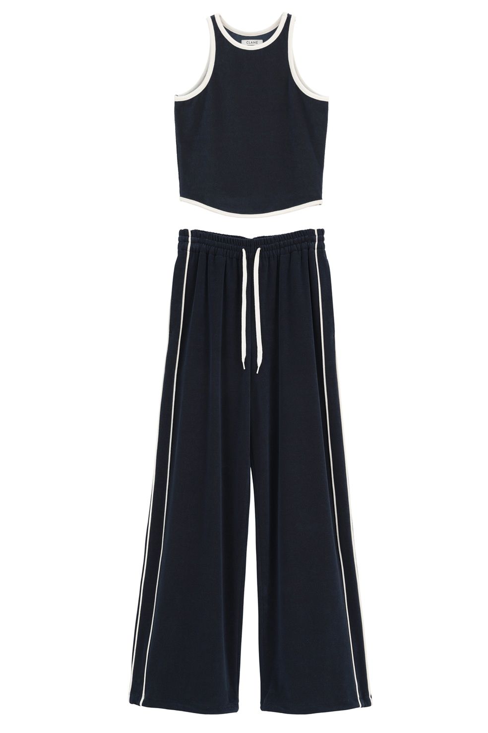パイルセットアップ - PILE CONTRAST LINE SET UP (NAVY)