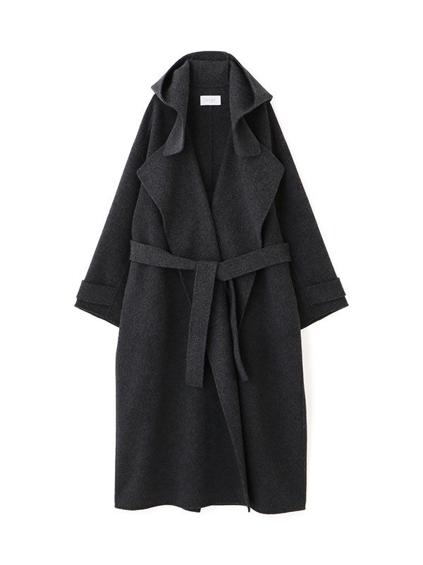 ETRE TOKYO - ウールフーディーリバーコート - BEIGE | ADDICT