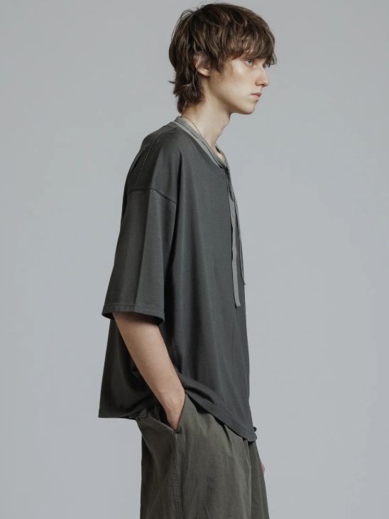 スーピマコットン カットソー - SUPIMA COTTON S/S T-SHIRT ( B-DARK GRAY)