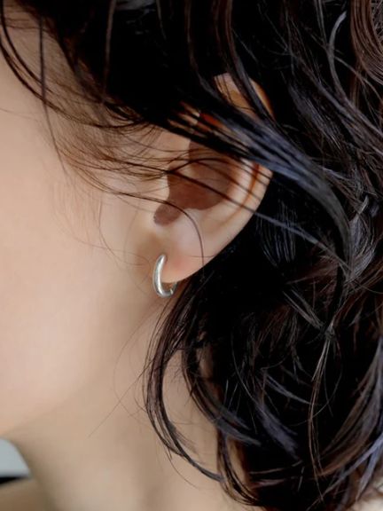 【両耳用】ボイドピアス SV シルバー シンプル デザイン ユニセックス アクセサリー