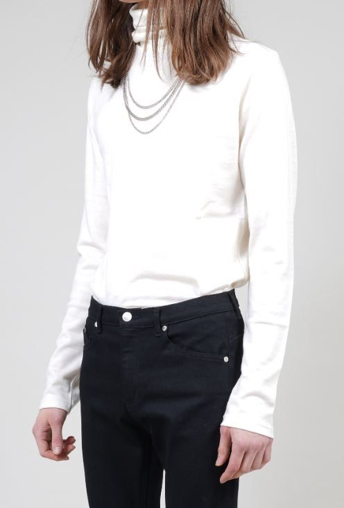 ウォッシャブルウールタートルネックプルオーバー - CREAM