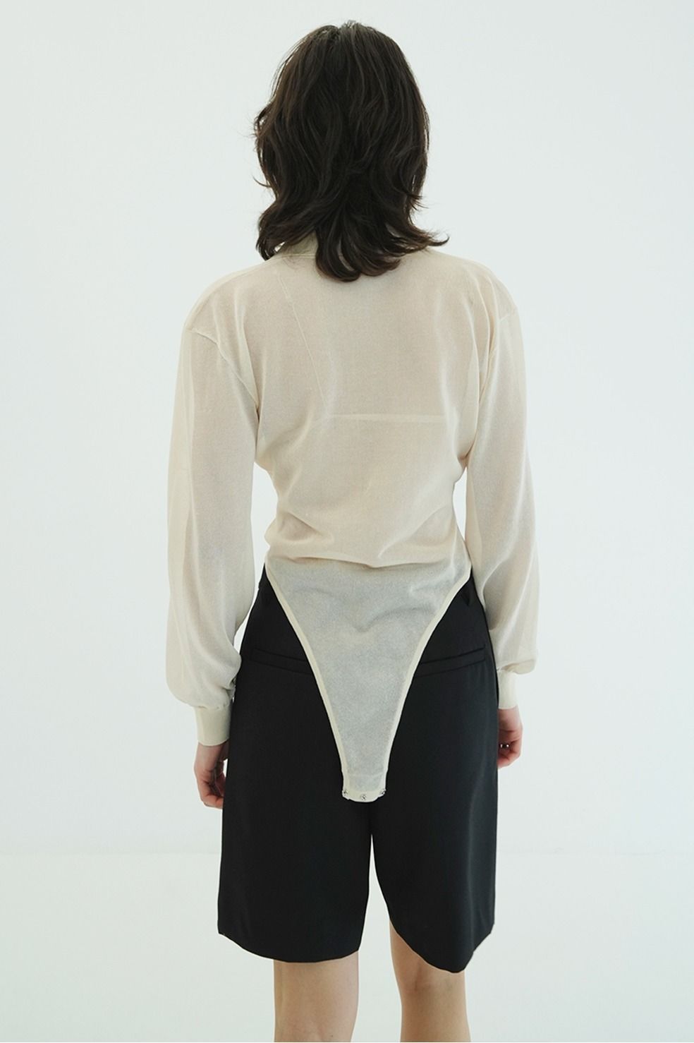 スキッパー ニット ボディスーツ - SKIPPER KNIT BODYSUITS (IVORY)