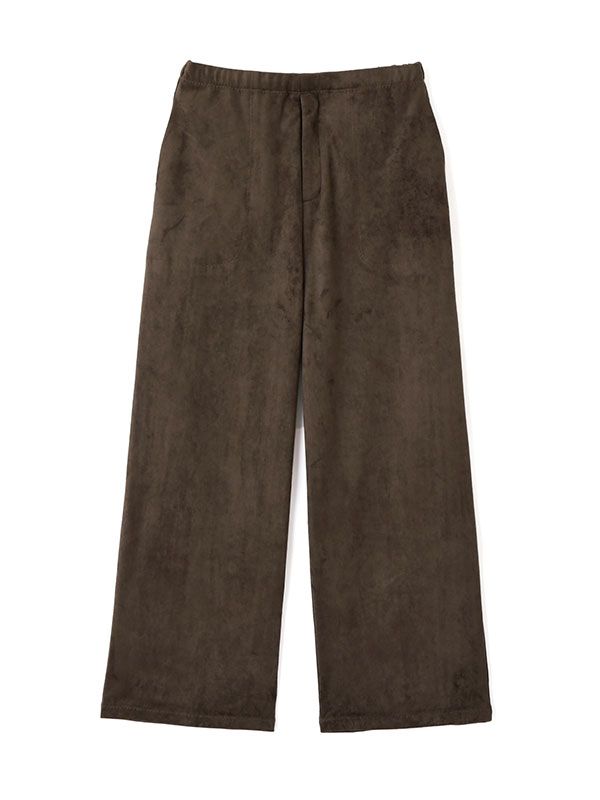 フェイクスウェードリラクシーパンツ (DARK BROWN)