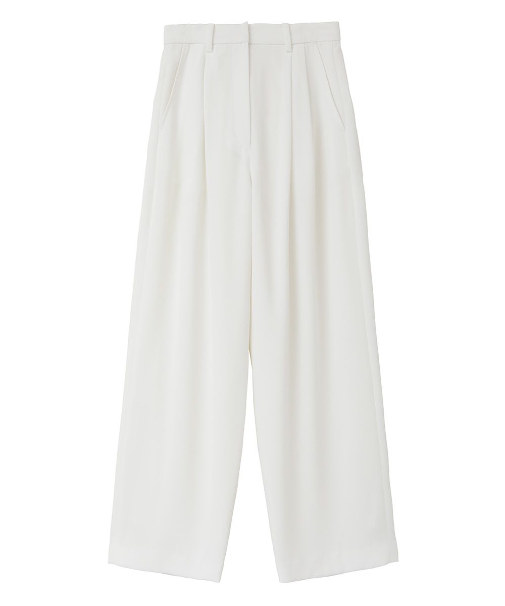 ベーシック タック パンツ - BASIC TUCK PANTS - WHITE