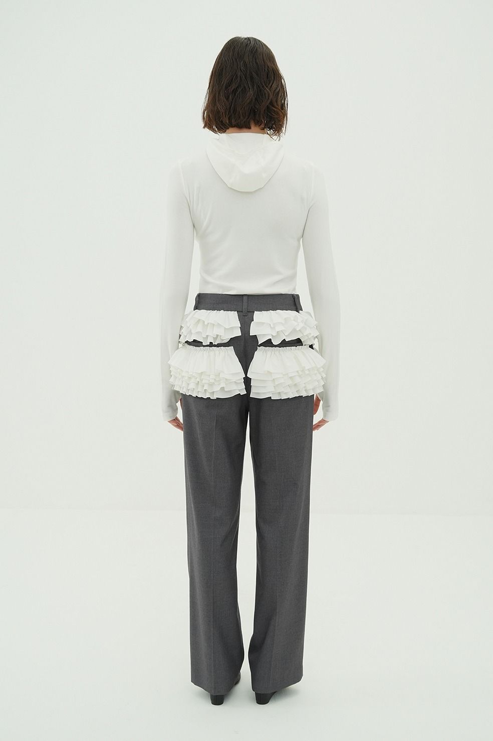 フリルスラックス -  FRILLED SLACKS (GREY)