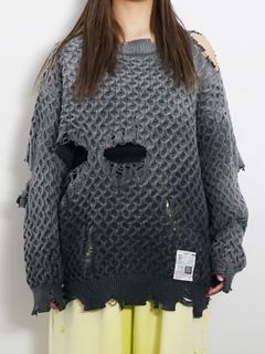 【レディース】 サンフェイデッドライクニットセーター - Sun Faded Like Knit Sweater - BLACK