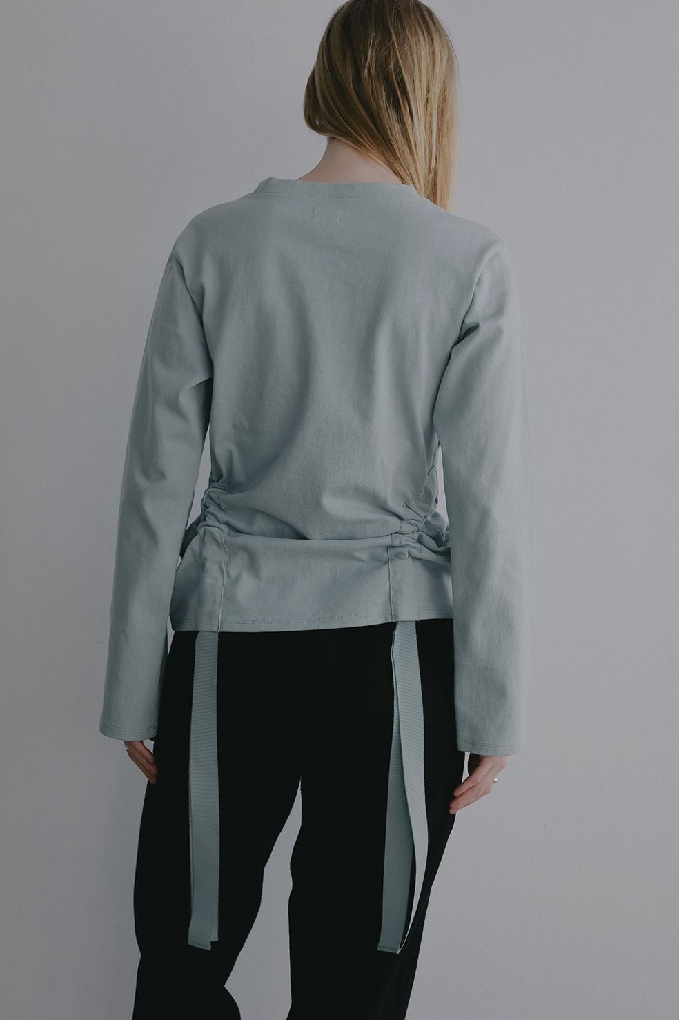 サイドリボントップス - SIDE RIBBON CUT TOPS (MINT)