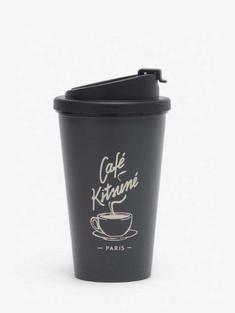 カフェ キツネ コーヒー カップ タンブラー - BLACK