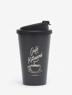 カフェ キツネ コーヒー カップ タンブラー - BLACK