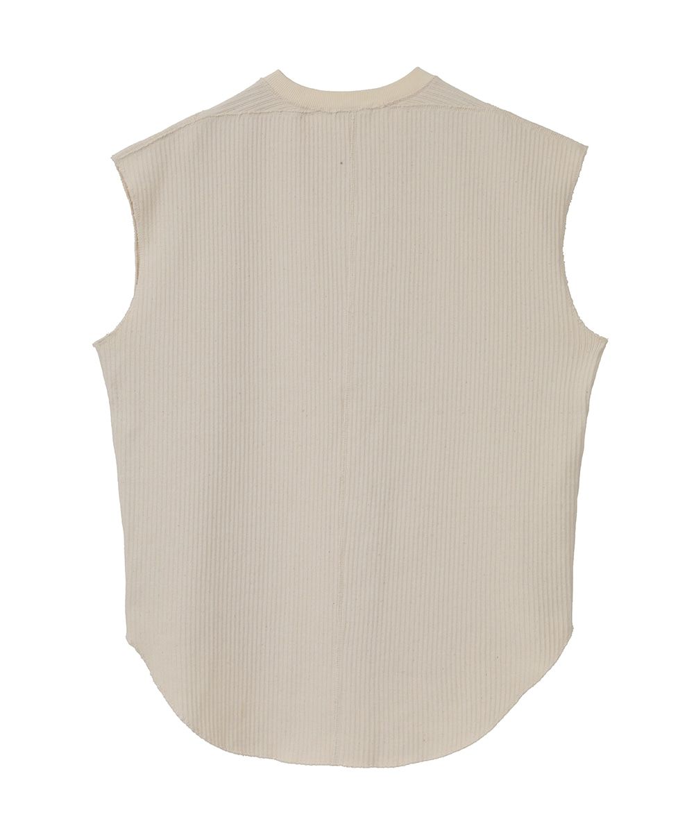 CLANE - ノースリーブトップス - HEAVY RIB N/S TOPS - IVORY