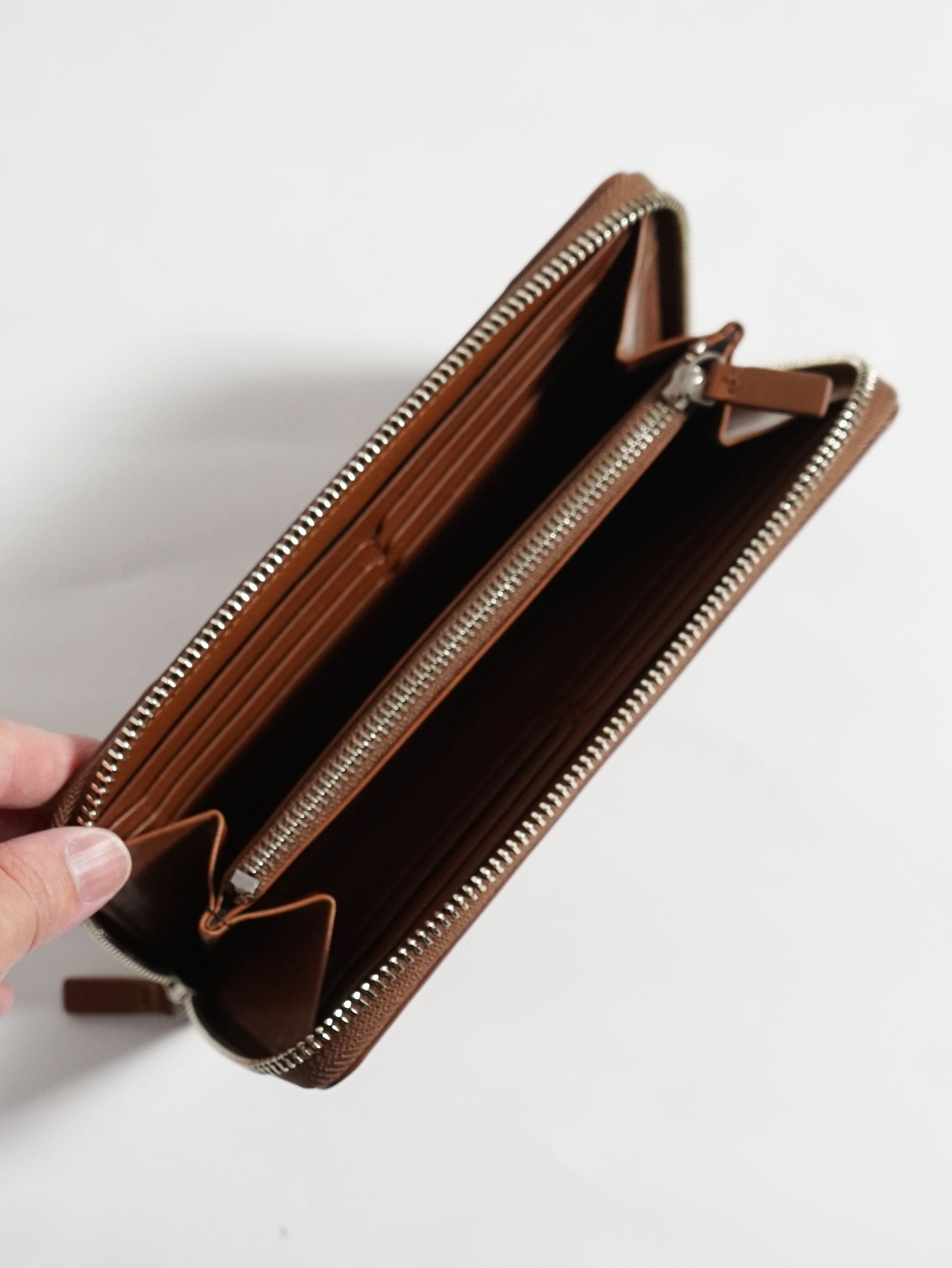 炙り出し長財布 - インビジブル ロングウォレット - BROWN