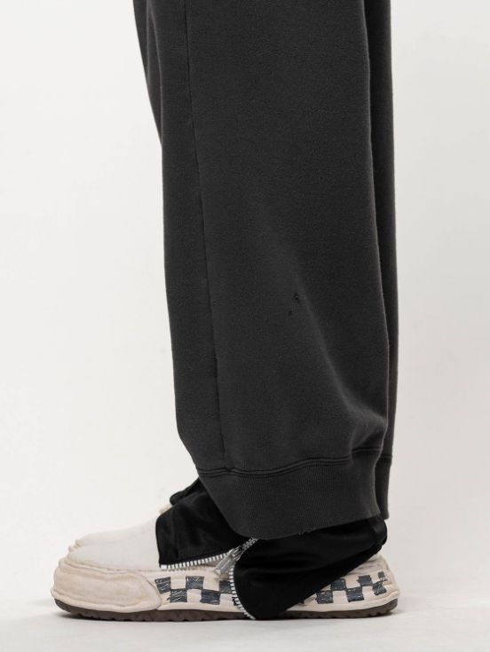 トラック パンツ レイヤード スウェット パンツ - Track Pants Layered Sweat Pants (BLACK)