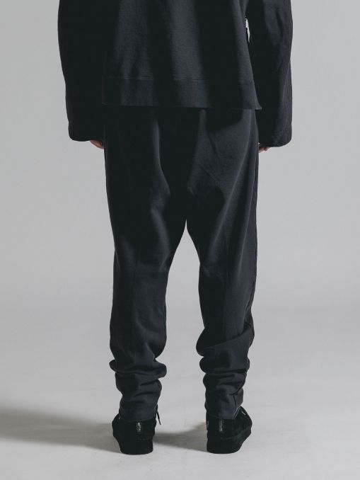 スウェット テーパードパンツ - SWEAT TAPERED PANTS (BLACK)