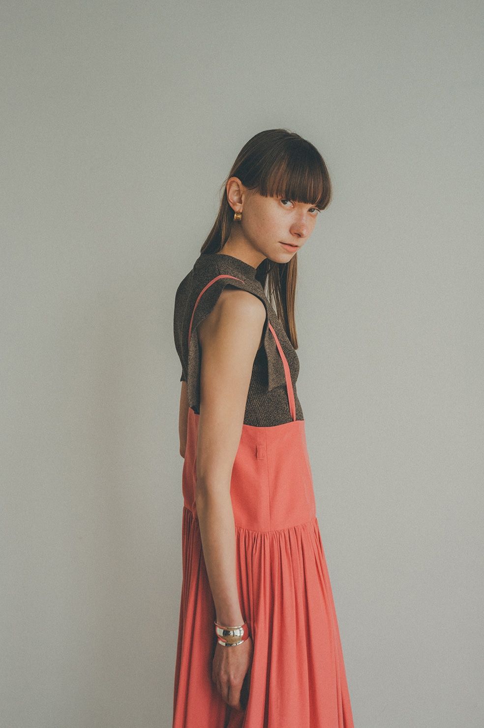 スクエアスリーブニットトップス -  SQUARE SLEEVE KNIT TOPS MIX