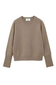 ベーシック コンパクト ニット トップス - BASIC COMPACT KNIT TOPS - BEIGE