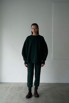 バルキー スリット セット アップ - BULKY SLIT SET UP - GREEN