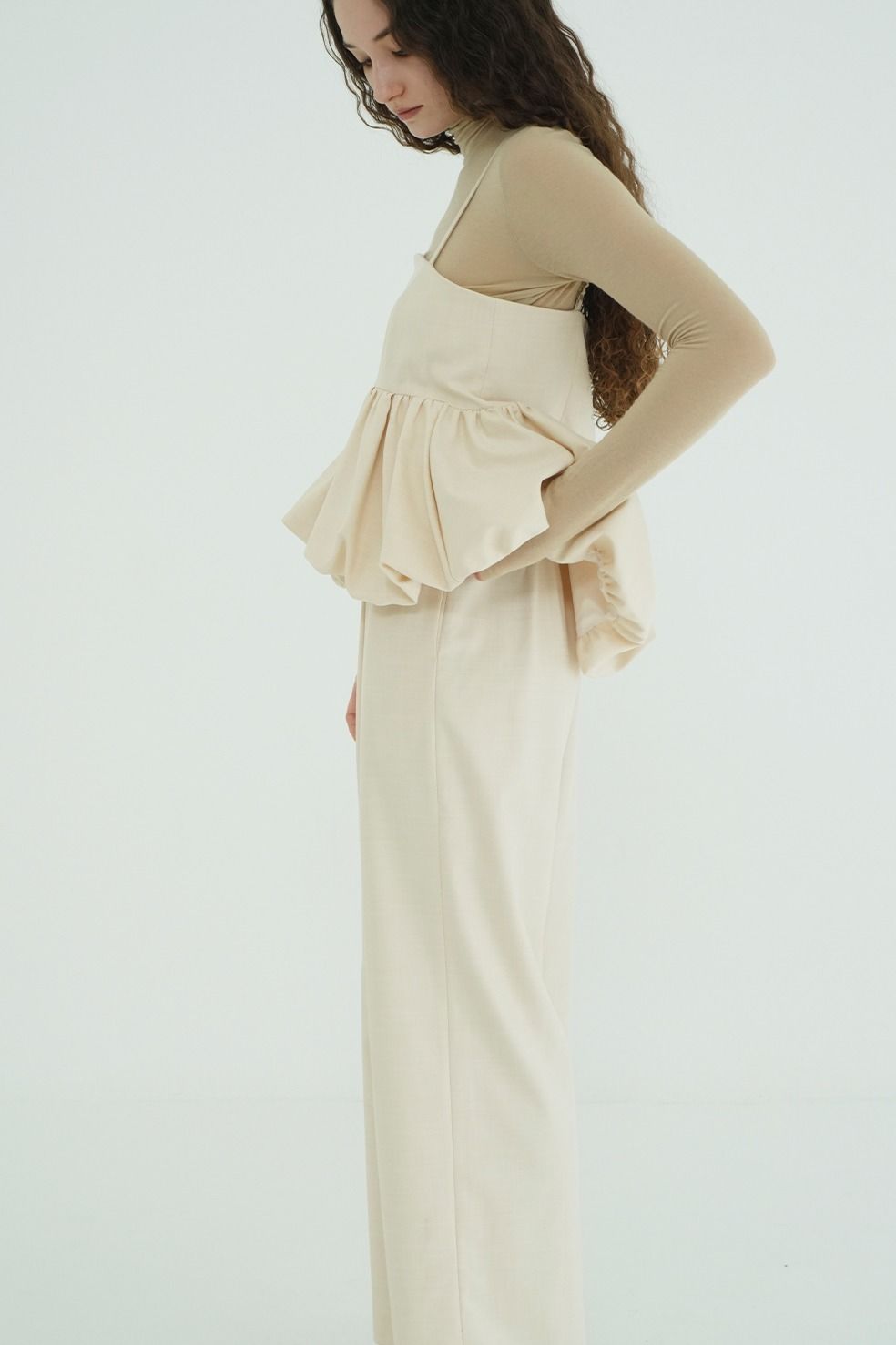 オールインワン -  PEPLUM LAYERED ALL IN ONE (IVORY)