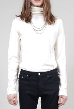 ウォッシャブルウールタートルネックプルオーバー - CREAM