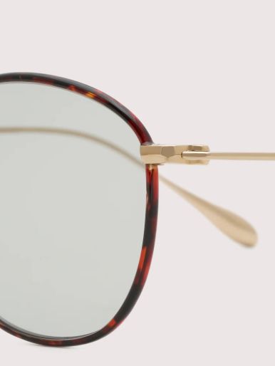 KOUGETSU（キョウゲツ） #6. CHAMPAGNE GOLD & AMBER × GREY GREEN to D.GREY(調光モデル) メガネ / サングラス