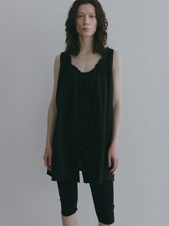 フロントオープンタンクチュニック (BLACK)