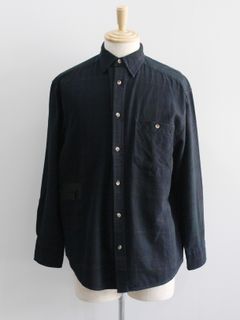 コラボレーションシャツ SBS×OUTDOOR PRODUCTS / REWORK POCKETABLE SHIRTS - BLACK
