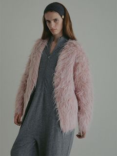 ウールカシミヤニットヘアバンド (GREY）