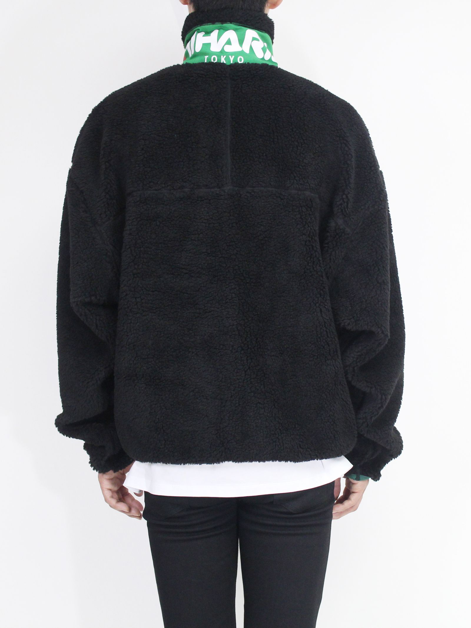 ジップボアブルゾン - Enlarged zip boa blouson - BLACK