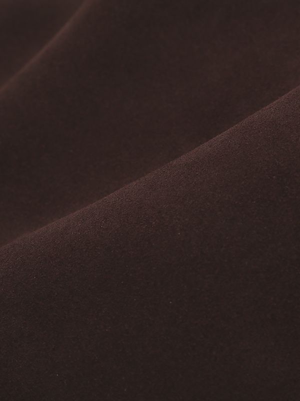 スウェードビッグトートバッグ - BROWN