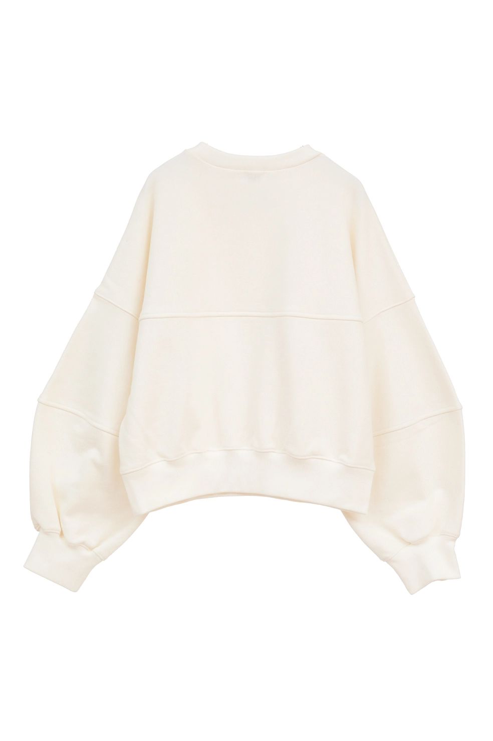 ネックデザインスウェット - MOON SLIT SWEAT TOPS (WHITE)