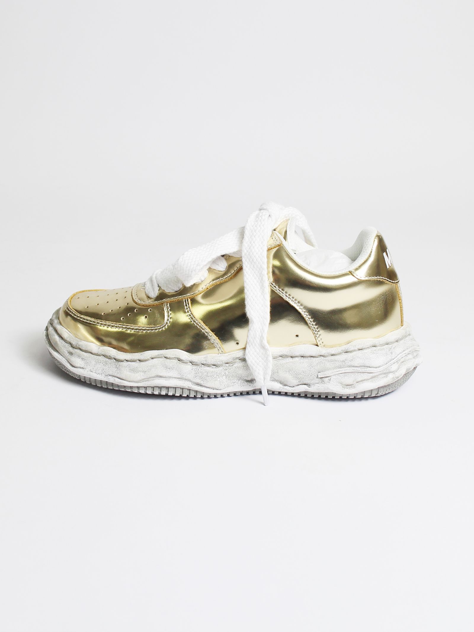 "WAYNE" OG DE Sole Leather Low-top Sneaker   A07FW706 - GOLD