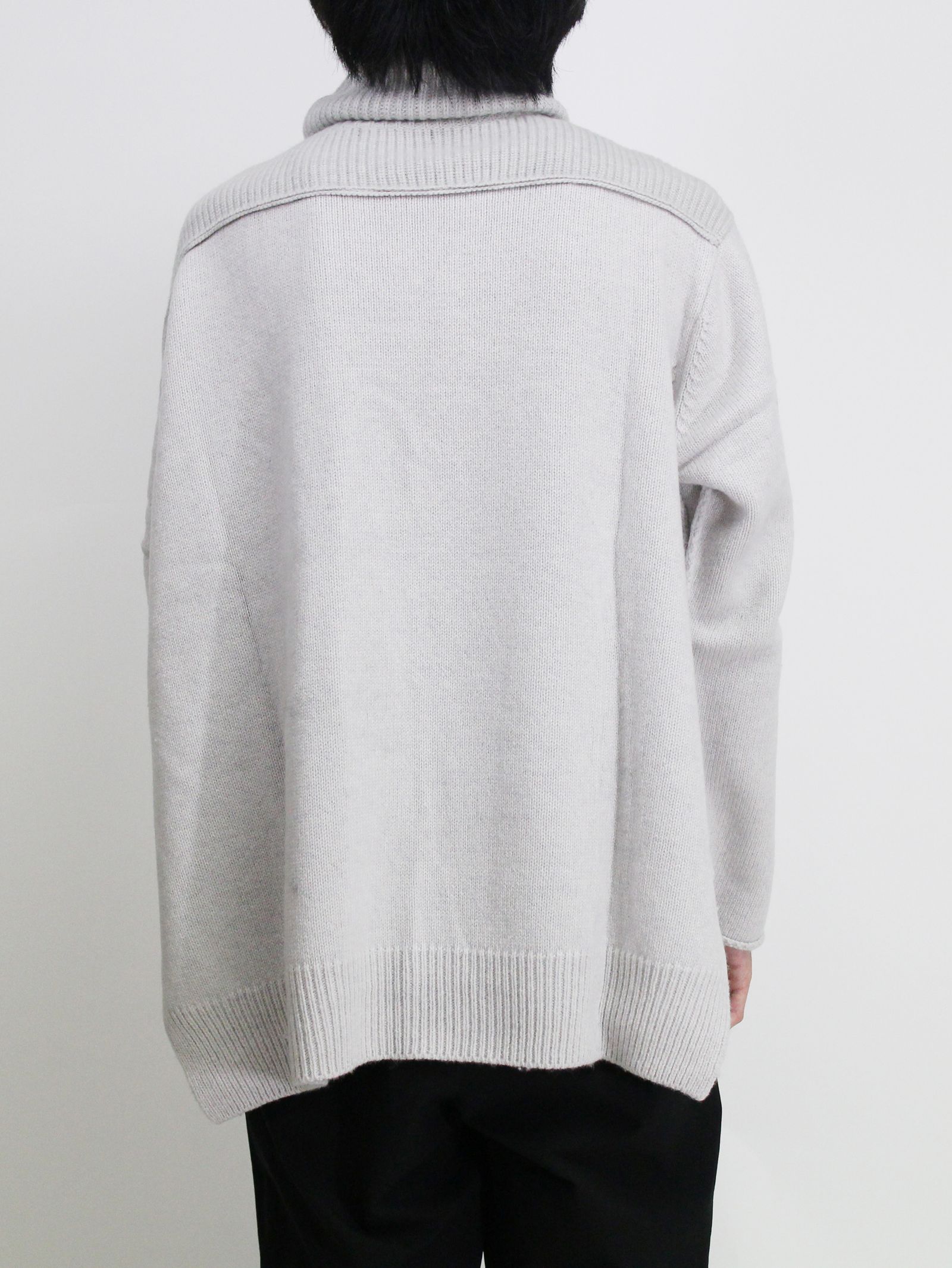 ポケット付タートルネックニット - L/GREY