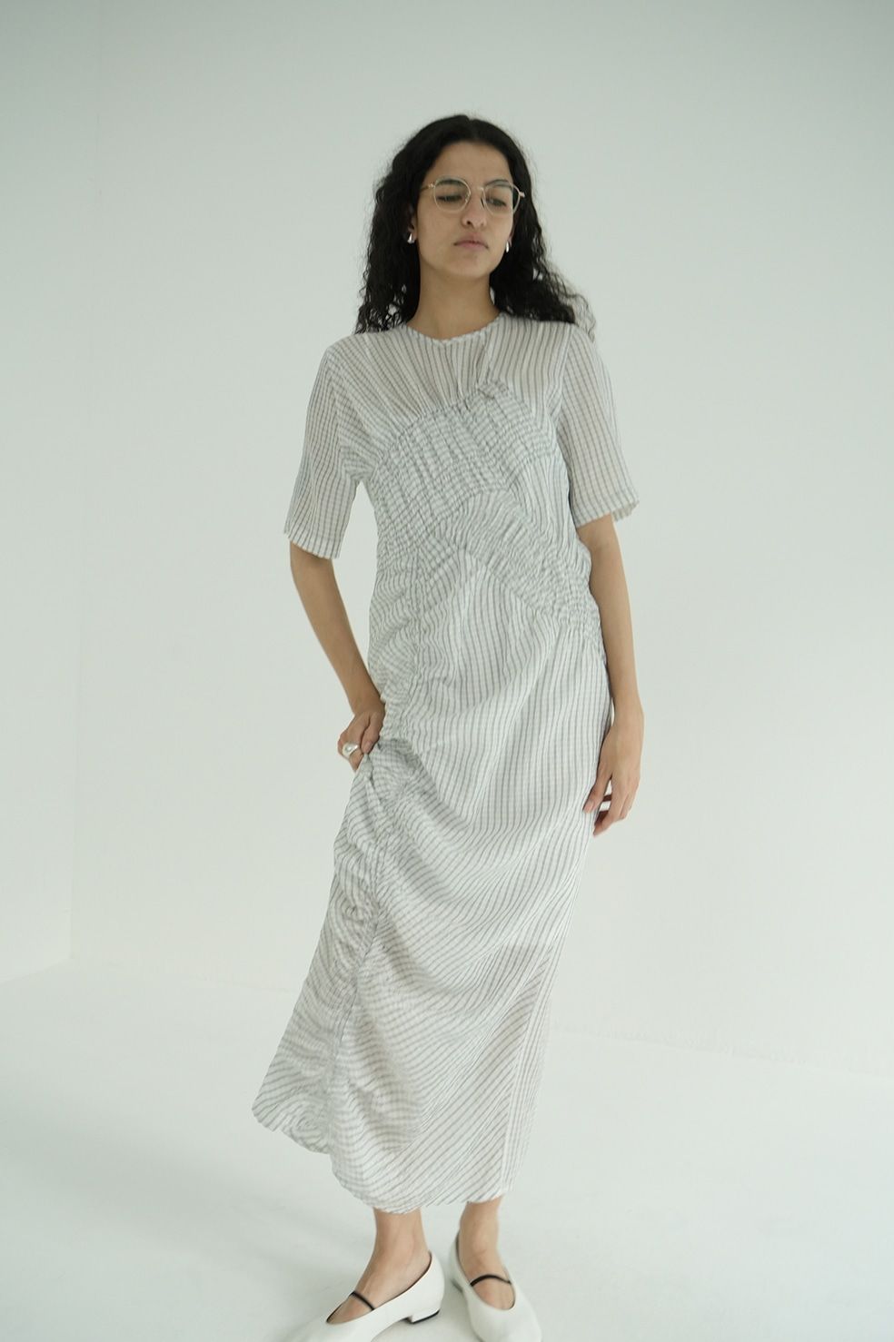 ワンピース CLANE RANDOM SHIRRING ONEPIECE RANDOM SHIRRING ONEPIECE｜DRESS(ドレス)｜CLANE OFFICIAL