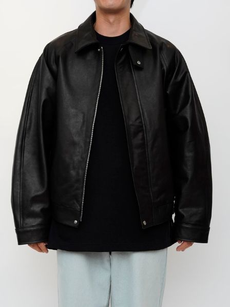 レザーブルゾン - GOATLEATHER DRIZZLER JACKET - BLACK