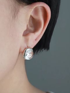【両耳用】グラストウピアス SV シルバー シンプル デザイン ユニセックス アクセサリー