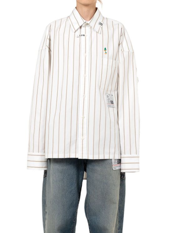 【レディース】レオンエンブロイダリーストライプシャツ| LEON Embroidery Stripe Shirt