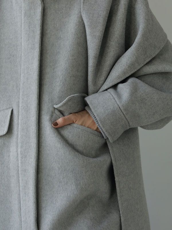 フーディストールリバーショートコート - GREY