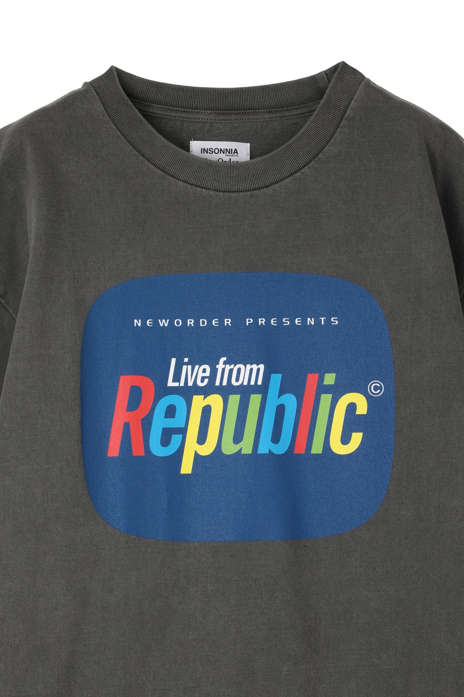 × NEW ORDER LIVE FROM REPUBLIC TEE (BLACK) - プリントティーシャツ