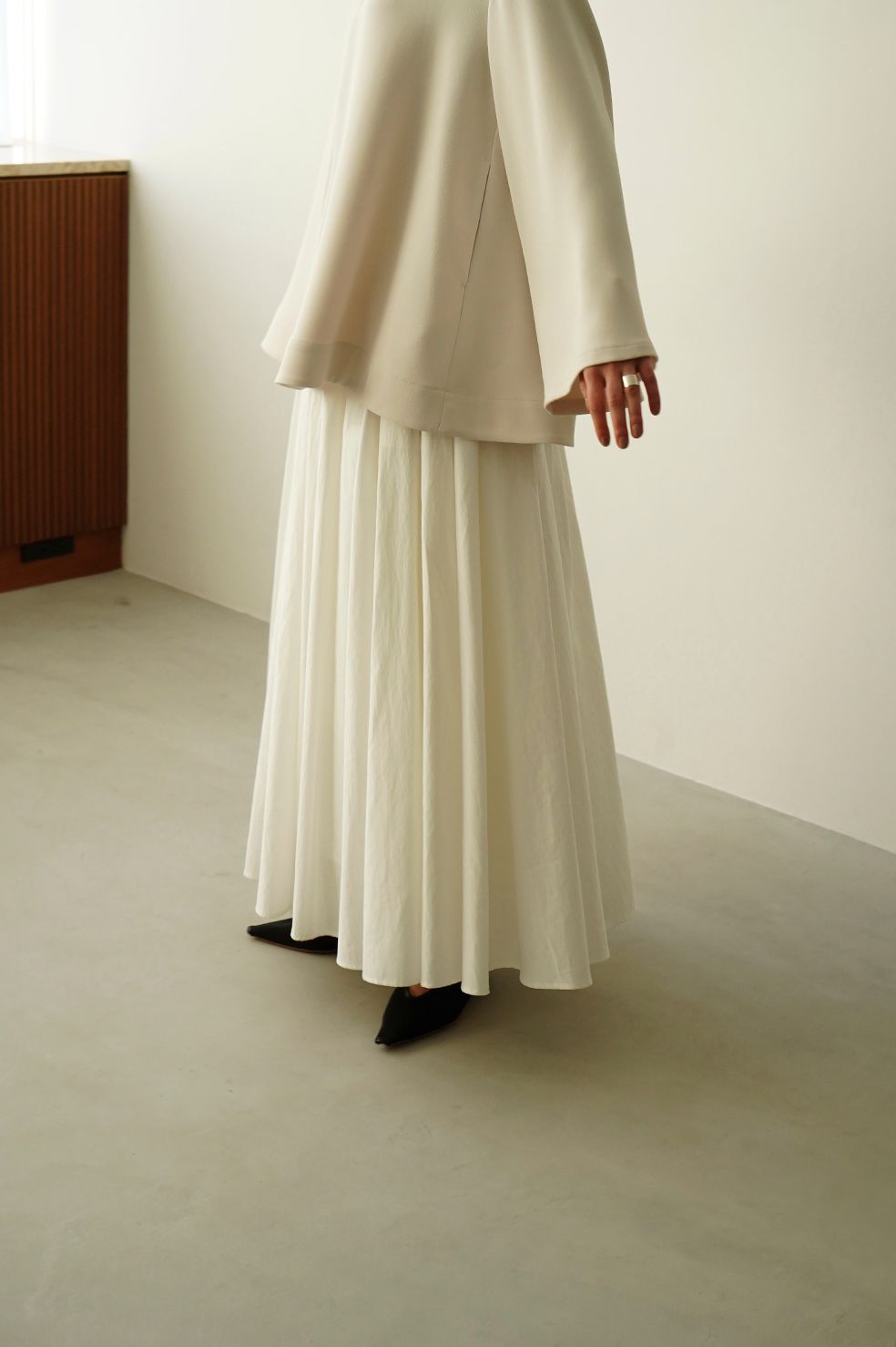 ボリューム マキシ スカート - VOLUME MAXI SKIRT WHITE