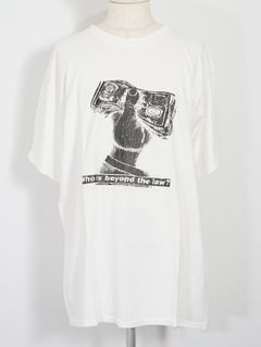 RATMコラボカットソー - RATM BEYON THE LAW TEE - WHITE