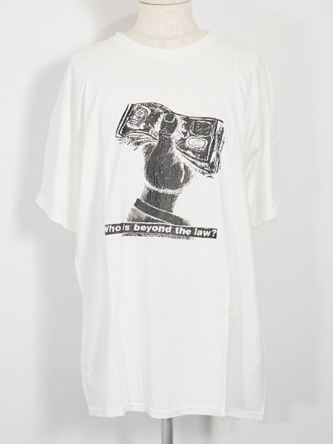 RATMコラボカットソー - RATM BEYON THE LAW TEE - WHITE